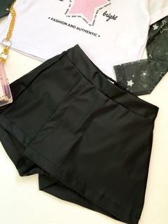 Conjunto manga tule couro preto - loja online