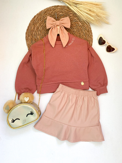 Conjunto short saia couro alquimia - Lê Petit Kids