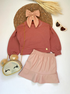 Conjunto short saia couro alquimia - comprar online