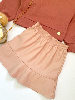 Conjunto short saia couro alquimia - loja online