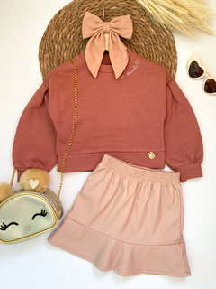 Imagem do Conjunto short saia couro alquimia