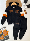 Conjunto texturizado premium preto - comprar online