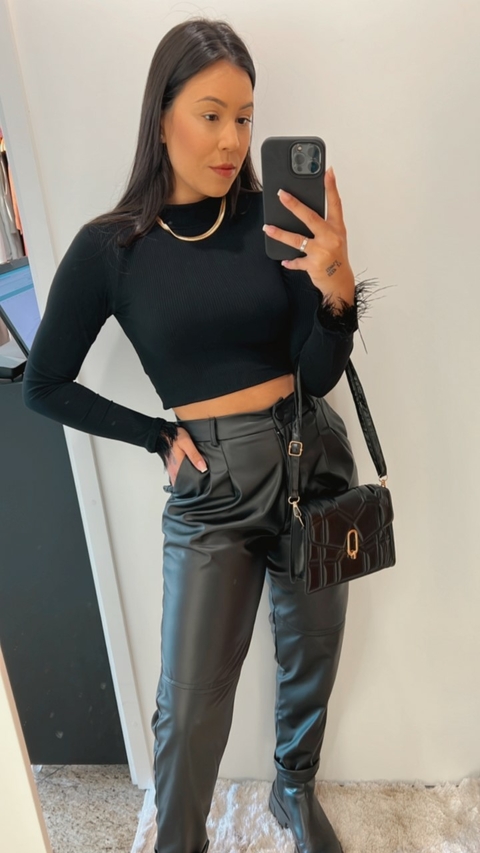 CALÇA COURO NINA