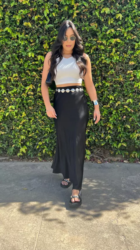 SAIA MIDI ACETINADA HELEN