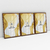 Kit com 3 Quadros Decorativos Personalizados Retangulares - Horizontal ou Vertical