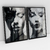 Quadro Decorativo Abstract Black and White Faces - Uillian Rius - Kit com 2 Quadros - comprar online