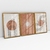 Quadro Decorativo Abstract Boho Art Marrom Terracota - Kit com 3 Quadros - loja online