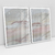 Quadro Decorativo Abstract Soft Pink and White Landscape Kit com 2 Quadros - Bimper - Quadros Decorativos