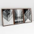 Quadro Decorativo Abstrato Arranha-Céus em Preto e Branco Kit com 3 Quadros