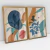 Quadro Decorativo Abstrato Botanical Abstract Leaves Art Kit com 2 Quadros - loja online