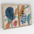Imagem do Quadro Decorativo Abstrato Botanical Abstract Leaves Art Kit com 2 Quadros