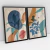 Quadro Decorativo Abstrato Botanical Abstract Leaves Art Kit com 2 Quadros - comprar online