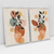 Quadro Decorativo Abstrato Botânico Vasos com Plantas - 12A+12B - Uillian Rius - Kit com 2 Quadros - Bimper - Quadros Decorativos