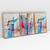 Imagem do Quadro Decorativo Abstrato Britto QB253 - Kit com 3 Quadros