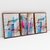 Quadro Decorativo Abstrato Britto QB253 - Kit com 3 Quadros