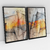 Quadro Decorativo Abstrato Britto QB302 - Kit com 2 Quadros - comprar online