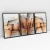 Quadro Decorativo Abstrato Britto QB311 - Kit com 3 Quadros - comprar online