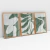 Imagem do Quadro Decorativo Abstrato Caminhos Verdes Kit com 3 Quadros