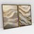 Imagem do Quadro Decorativo Abstrato Dunas em 3D Kit com 2 Quadros