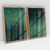 Imagem do Quadro Decorativo Abstrato Duplo Degradê Texturizado Verde - Uillian Rius - Kit com 2 Quadros