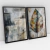 Quadro Decorativo Abstrato Folha Seca Texturizada do Outono Kit de 2 Quadros - Bimper - Quadros Decorativos