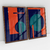 Quadro Decorativo Abstrato Geométrico Laranja e Azul - 148C+149C - Uillian Rius - Kit com 2 Quadros