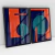 Quadro Decorativo Abstrato Geométrico Laranja e Azul - 148C+149C - Uillian Rius - Kit com 2 Quadros - comprar online