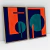 Imagem do Quadro Decorativo Abstrato Geométrico Laranja e Azul - 148C+149C - Uillian Rius - Kit com 2 Quadros