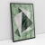 Quadro Decorativo Abstrato Geométrico Sobreposição de Folhas Verdes - Uillian Rius - comprar online
