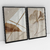 Quadro Decorativo Abstrato Ginkgo Leaf Kit com 2 Quadros - Bimper - Quadros Decorativos