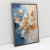 Quadro Decorativo Flores Abstratas em Pinceladas Soft Azul e Branco - loja online