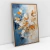 Quadro Decorativo Flores Abstratas em Pinceladas Soft Azul e Branco - comprar online