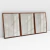 Quadro Decorativo Abstrato Linhas Beges Kit com 3 Quadros