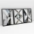 Quadro Decorativo Abstrato Moderno Cimento Queimado Kit com 3 Quadros