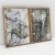 Quadro Decorativo Abstrato Moderno Elegance Black Gray Gold White Kit com 2 Quadros - loja online