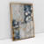 Quadro Decorativo Abstrato Mural Ciano e Bege - loja online