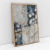 Imagem do Quadro Decorativo Abstrato Mural Ciano e Bege