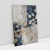 Quadro Decorativo Abstrato Mural Ciano e Bege