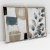 Imagem do Quadro Decorativo Abstrato Mural Floral Azul Ciano Kit com 2 Quadros