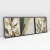 Quadro Decorativo Abstrato Organic Fall Leaves in Soft Green and Beige Kit com 3 Quadros - comprar online