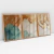 Imagem do Quadro Decorativo Abstrato Ouro e Areia II - Kit com 3 Quadros