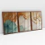 Quadro Decorativo Abstrato Ouro e Areia II - Kit com 3 Quadros