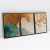 Quadro Decorativo Abstrato Ouro e Areia II - Kit com 3 Quadros - comprar online