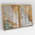 Quadro Decorativo Abstrato Ouro e Areia Kit com 2 Quadros - loja online