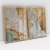 Imagem do Quadro Decorativo Abstrato Ouro e Areia Kit com 2 Quadros