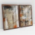 Quadro Decorativo Abstrato Pinceladas do Tempo Kit com 2 Quadros - comprar online