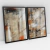 Quadro Decorativo Abstrato Pinceladas do Tempo Kit com 2 Quadros na internet
