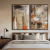 Quadro Decorativo Abstrato Pinceladas do Tempo Kit com 2 Quadros