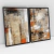 Quadro Decorativo Abstrato Pinceladas do Tempo Kit com 2 Quadros na internet