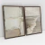 Quadro Decorativo Abstrato Praia Bege Kit com 2 Quadros